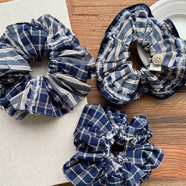 Kiren-Plaid Scrunchie