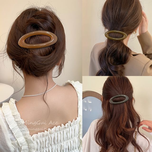 Jael-Oval Acrylic Hair Clip