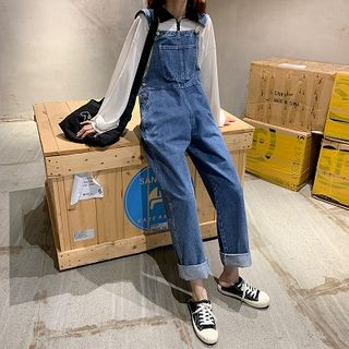 Essere Wide-Leg Denim Dungaree | YesStyle