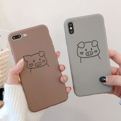 Aion - 小猪印花手机套 - iPhone XS Max / XS / XR / X / 8 / 8 Plus / 7 / 7 Plus / 6s / 6s Plus Aion - 小猪印花手机套 - iPhone XS Max / XS / XR / X / 8 / 8 Plus / 7 / 7 Plus / 6s / 6s Plus