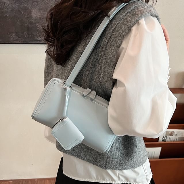 KOCORE-Faux Leather Shoulder Bag