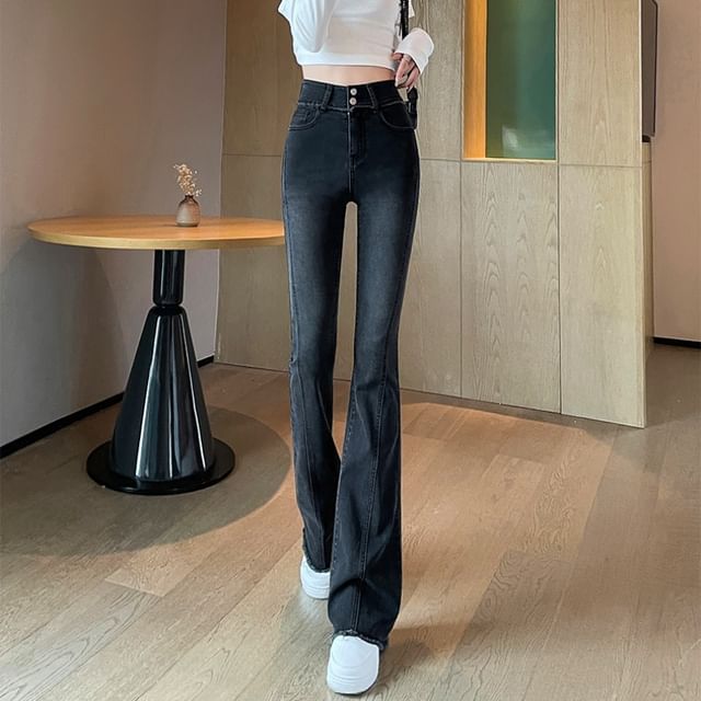 Dragan Pulse-High Rise Washed Bootcut Jeans Various Designs
