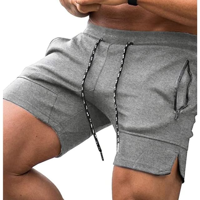 Drawstring Lock Slide Shorts Sheck - Drawstring Slit Shorts | YesStyle