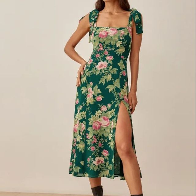 green emerald velvet dress Amazon.com: XIEHC Midi Dresses for Women, Puff Sleeve Floral, Lace-Up Slit  Long Skirt, Green 1, XL,Women Summer Boho Floral Print : Clothing, Shoes &  Jewelry