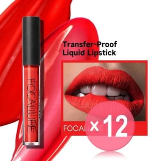 FOCALLURE - NEW Matte Waterproof Lipstick - 4 Colors (x12) (Bulk Box)