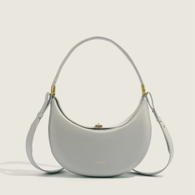 Indenis-Faux Leather Flap Shoulder Bag