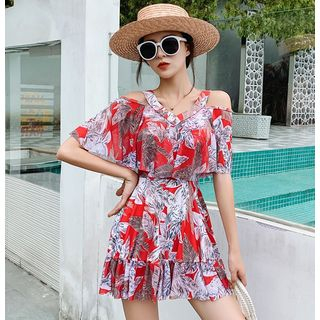 cold shoulder swimdress