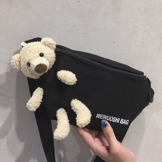 KAMELIS - Teddy Bear Canvas Belt Bag