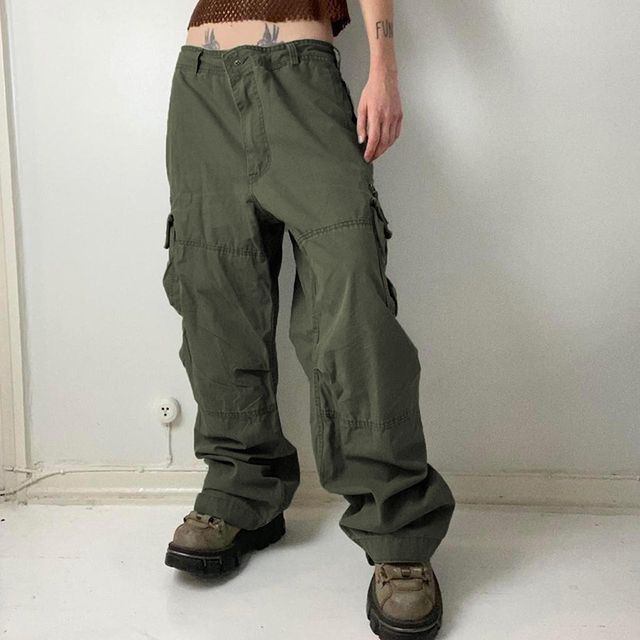 Sosana Low Rise LooseFit WideLeg Cargo Pants YesStyle