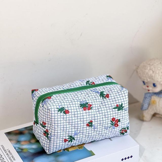 Ikiana - Floral Print Fabric Pencil Case