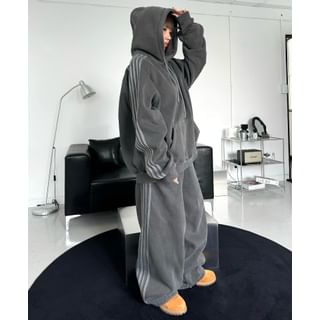 SeoulPop Unisex Striped Washed Loose-Fit Sweatpants Sale