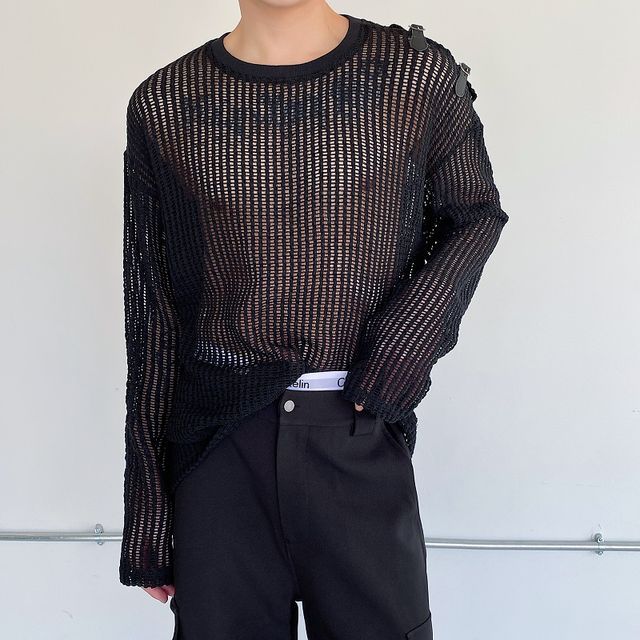 Bjorn-Belted Eyelet T-Shirt