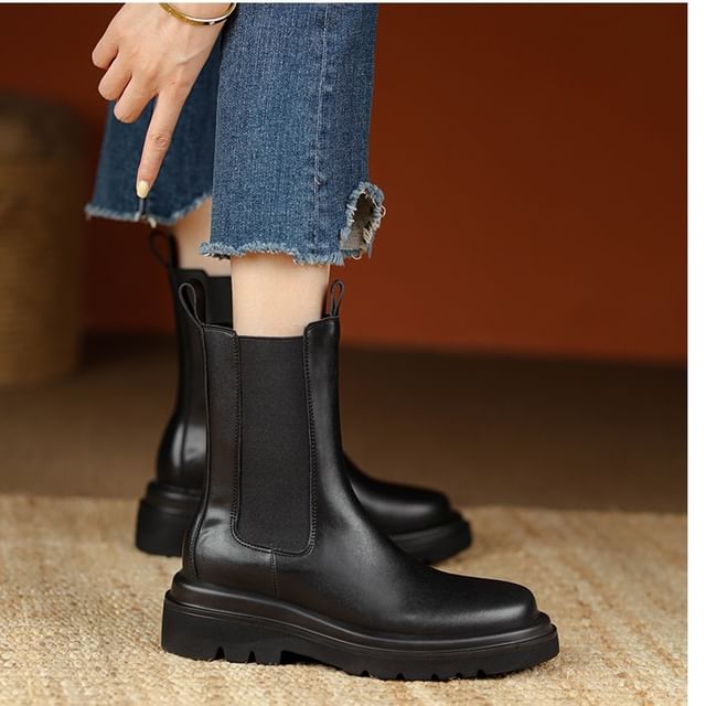 Cinnabelle-Platform Chelsea Boots