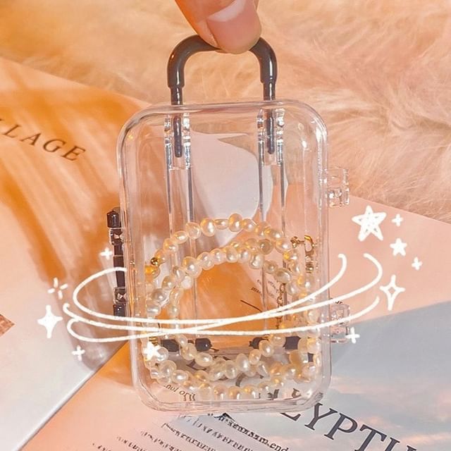 Miumi-Luggage Design Transparent Plastic Jewelry Box