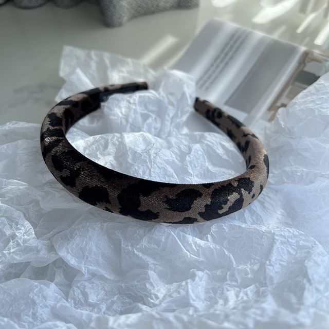 Sesori-Leopard Print Padded Headband