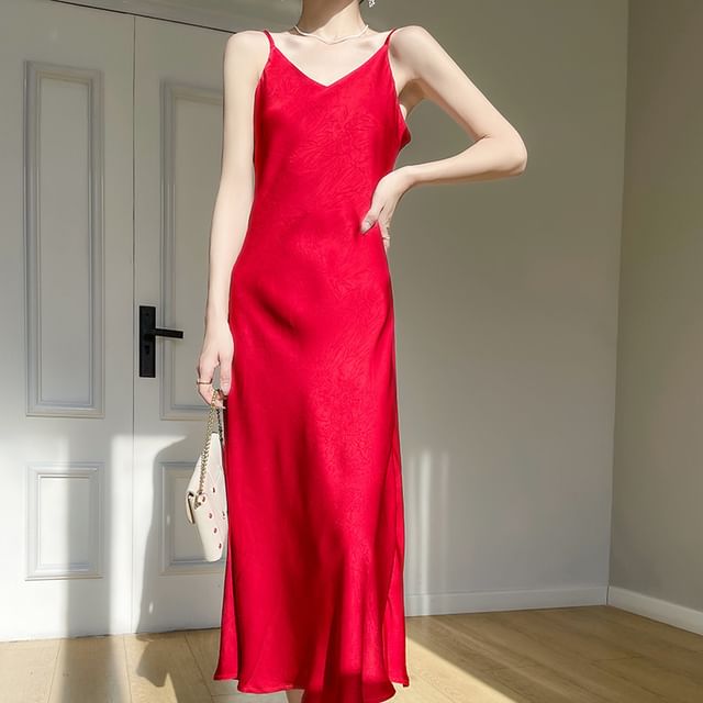 knee length dresses for ladies Gastari Midi Dress in Satin Jacquard White
