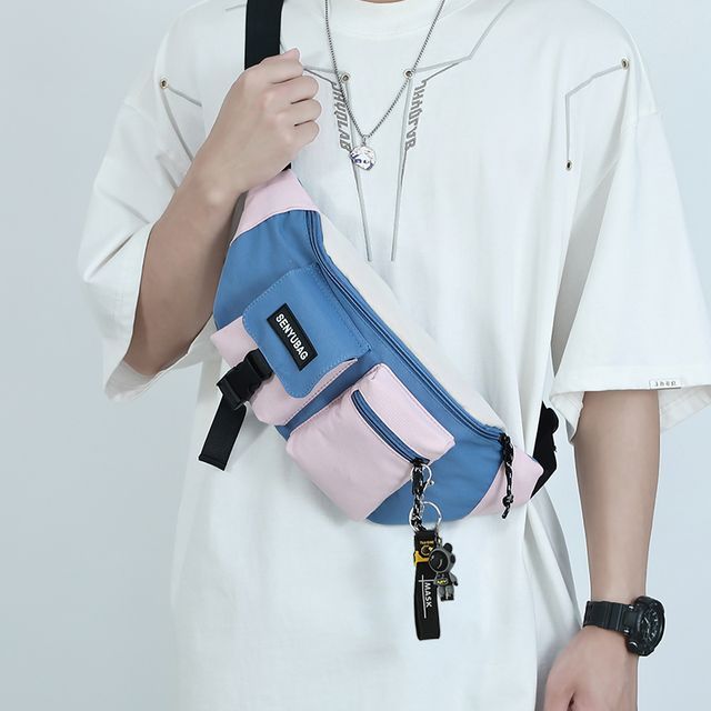 SUNMAN - Multi-Pocket Nylon Belt Bag