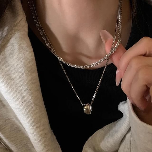 Sharkkira-Layered Ring Necklace