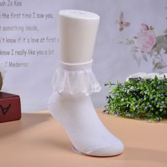 Huasha - 小童蕾丝荷叶边袜子 Huasha - 小童蕾丝荷叶边袜子