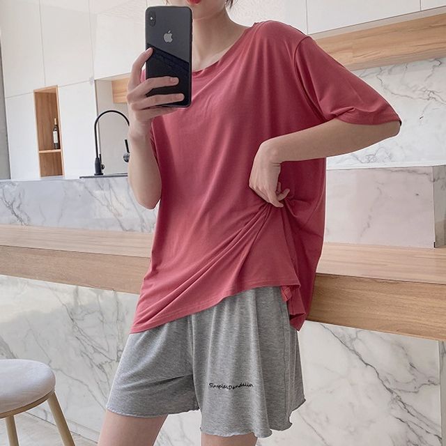 POKU-Maternity Wide-Leg Shorts