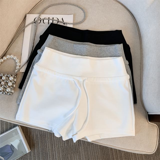 Dragan Pulse-Drawstring Waist Plain Sweat Shorts