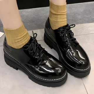 TINKI - Faux Leather Platform Lace-Up Shoes | YesStyle
