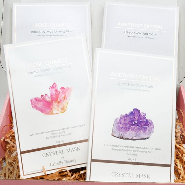 Crystal Mask - Amethyst Crystal Deep Hydration Mask + Rose Quartz ...