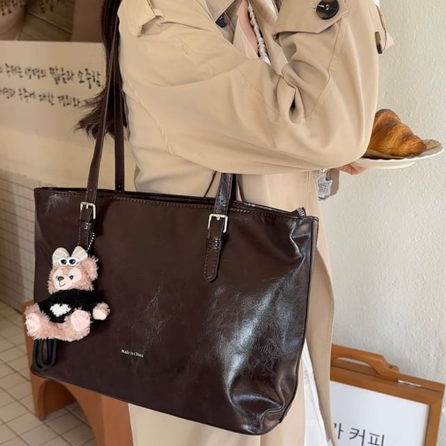 Basaran-Faux Leather Tote Bag