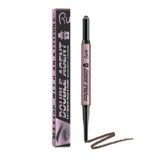 RUDE - Double Agent 2 in 1 Eyebrow Pencil & Powder - Neutral Brown