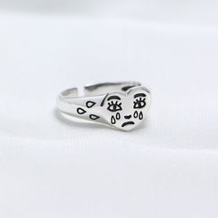 FunnyHow - 925 Sterling Silver Heart Open Ring FunnyHow - 925 Sterling Silver Heart Open Ring