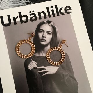 Gaya-Chained Hoop Drop Earring