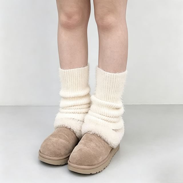 Glotto-Plain Knit Leg Warmers