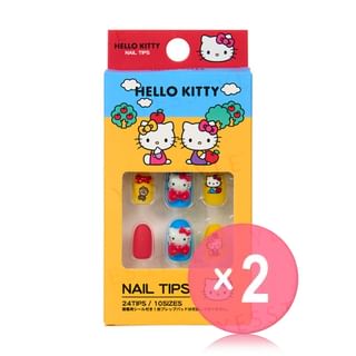Santan - Sanrio Hello Kitty Retro Nail Tips 2pcs Bundle Set