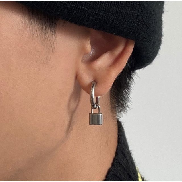 Lilafey-Lock Stainless Steel Dangle Earring