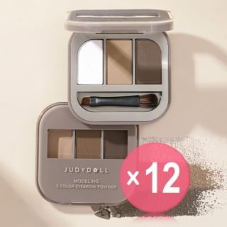 Judydoll - 3 Shade Eyebrow Powder - 2 Colors (2-3) (x12) (Bulk Box)