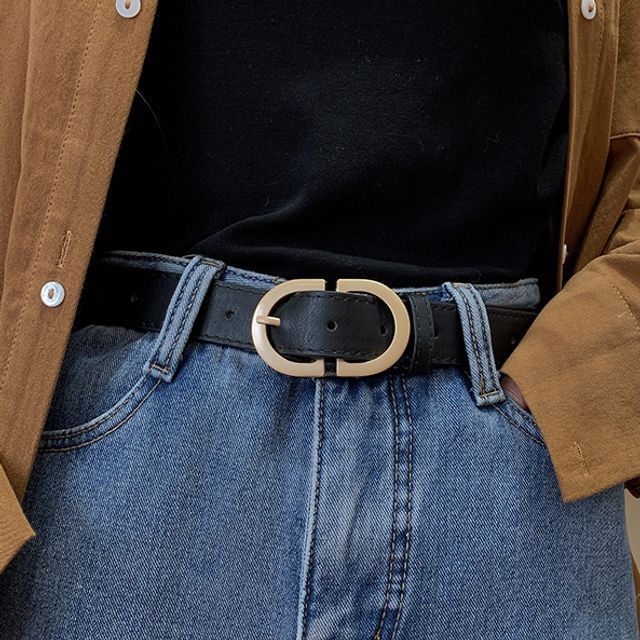Pompabee-Faux Leather Belt