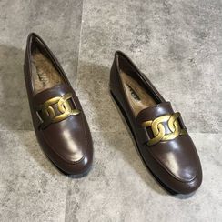 Alisse - Fleece-Lined Chained Loafers