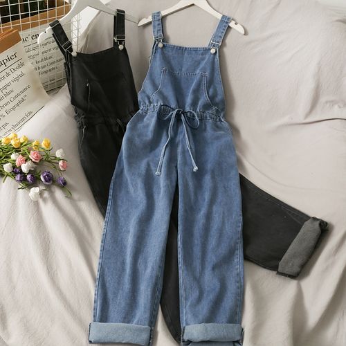 Lemongrass TieWaist Denim Jumpsuit YesStyle