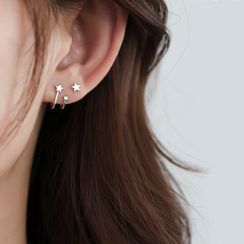 Hansha - 925 Sterling Silver Star Earring Hansha - 925 Sterling Silver Star Earring
