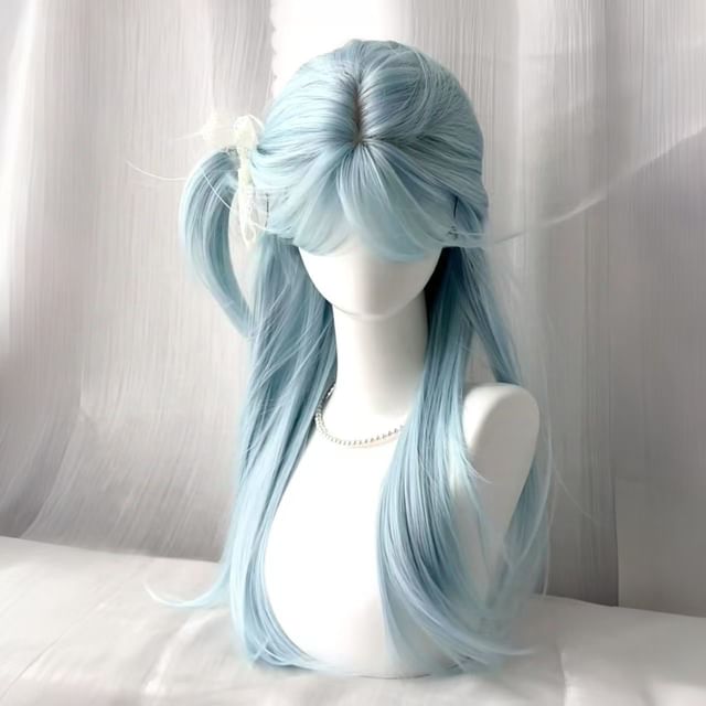 Jasmintinea-Set Long Full Wig - Straight Hair Net