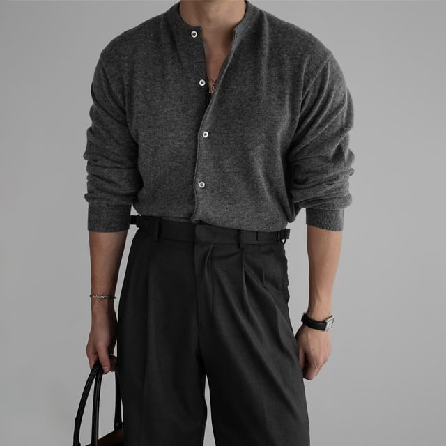 Okwano-Round Neck Cardigan