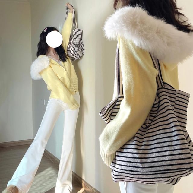 Mulgam-Striped Tote Bag
