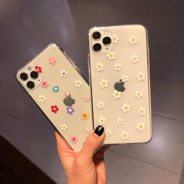 Huella - Transparent Floral Print Phone 