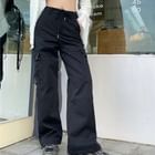 2DAWGS - Mid Rise Plain Wide Leg Cargo Pants | YesStyle