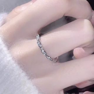 Parskletie-Textured Sterling Silver Open Ring
