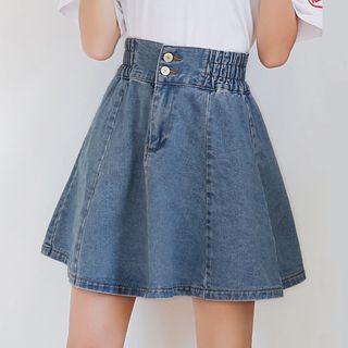 Shiga - Denim A-Line Mini Skirt | YesStyle