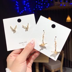 Gold Beam - 合金鹿 / 鶴耳環 Gold Beam - 合金鹿 / 鶴耳環