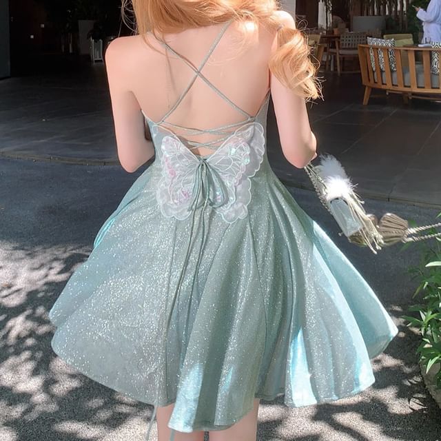 butter yellow backless dress MORANA DRESS