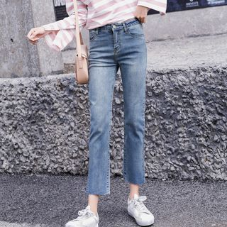 Denimot-Jeans rectos tipo cropped