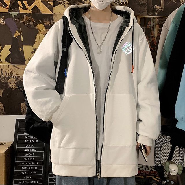 zip front hooded jacket